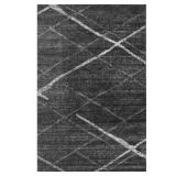 Thigpen Contemporary Stripes Rug 5x8 Dark Gray
