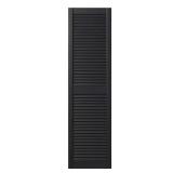 15 in. x 63 in. Louvered Shutters, Black