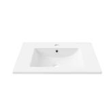 30 in. W x 18 in. D Ceramic Vanity Top, White