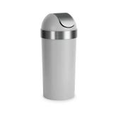 Venti 16.5 Gal Grey Plastic Trash Can