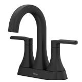 Pfister Vaneri Matte Black 4-in Faucet, Drain