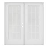 Half of 72x80 Primed Steel LH 15 Lite Door