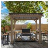 (Missing Box 2of3) 8 ft W x 5 ft D Wooden Grill G