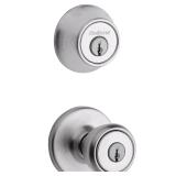 Kwikset Tylo Satin Chrome Deadbolt Combo Pack