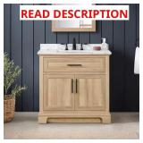 Doveton 36" Freestanding Vanity (Dark Cabinet wit