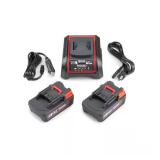 18V 2.5Ah Li-ion Batteries + Charger (2-Pack)