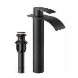 Single-Handle High-Arc Bath Faucet (Black)