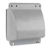 Gray 2-Gang Weatherproof Receptacle Cover