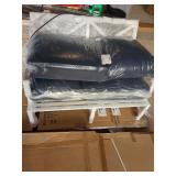 Metal Outdoor Bench and Cushions