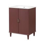 One Sinks Bath Vanity Rosy w/ Ceramic Top