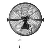18 in. 3-Speed Wall Mount Fan with Tilt, Black