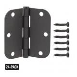 Everbilt 24-Pack Radius Matte Black Door Hinge