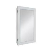 Gray Framed Medicine Cabinet, 15-1/4W x 26H