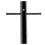 Outdoor 7 ft Matte Black Aluminum Post with Ladde