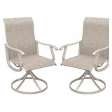 VICLLAX Patio Chairs Set for 2, Swivel Dining