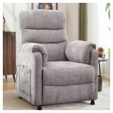 Seafuloy 31in Gray Chenille Recliner Chair