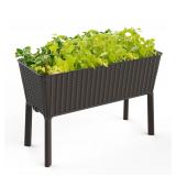 Keter 4.23-cu ft Raised Garden Bed Brown