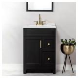 Chasbury 25" Matte Black Bath Vanity