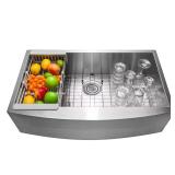 33 in. Farmhouse Apron Sink, 18-Gauge SS