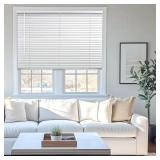 White Cordless Vinyl Mini Blind 78x60