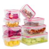 Meal Prep Containers with Snap Lids - Red