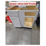 36" x 24" x 34.5" Damaged White Base Cabinet