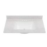37 in. W Stone Undermount Sink Top