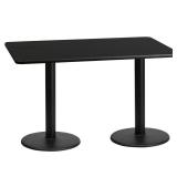 30x60 Black Laminate Table Top