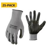 Large Nitrile Coated Work Gloves (25-Pack)