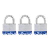 Outdoor Padlock with Key, 2 in. Wide, 3 Pack