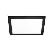 12 in Black Square LED Flush Mount Light, 3CCT