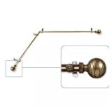(2) Arman Corner Curtain Rod, Antique Brass