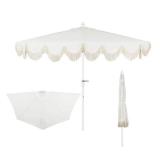 Beverly 9 ft. Scalloped Fringe Patio Umbrella