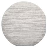 Adirondack Ivory/Silver 8 ft Round Rug