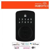 Square Compact Hubspace Deadbolt Matte Black