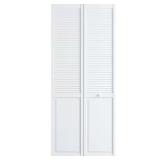 24 in. x 80 in. Pine White Bi-fold Closet Door