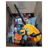 Box of Misc. Tools and Home Improvement Supplies