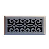 Classic Scroll 4x10 Steel Floor Register Ni