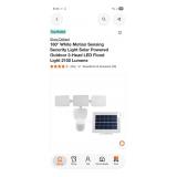 White Motion Sensor Solar LED Flood Light 2100 lm