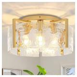 ZSMIHDOH 18.5 in. 4-Light Gold Drum Light