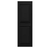 4- Raised Panel Vinyl Shutters Pair - Black