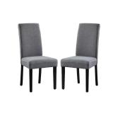Savona Grey Upholstery Dining Chairs Set 2