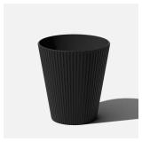 Demi White Plastic Round Planter with Drainage