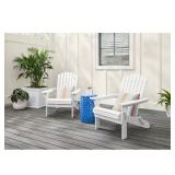 Hampton Bay White Folding Adirondack Chair