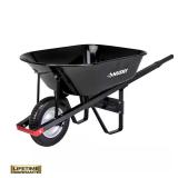 6 cu ft Steel Wheelbarrow with Flat Free Tire