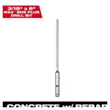 3/16 in. x 6 in. 4-Cutter SDS-Plus Drill Bit
