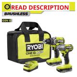RYOBI ONE+ HP 18V Brushless 2-Tool (No Charger)