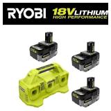 ONE+ 18V 4.0Ah Batteries & 6-Port Charger Kit