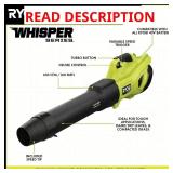 40V Brushless Leaf Blower (No charger)