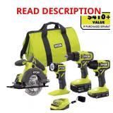RYOBI ONE+ 18V 4-Tool ( Missing Charger & 1 Batte